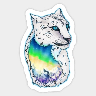 Leopard Borealis Sticker